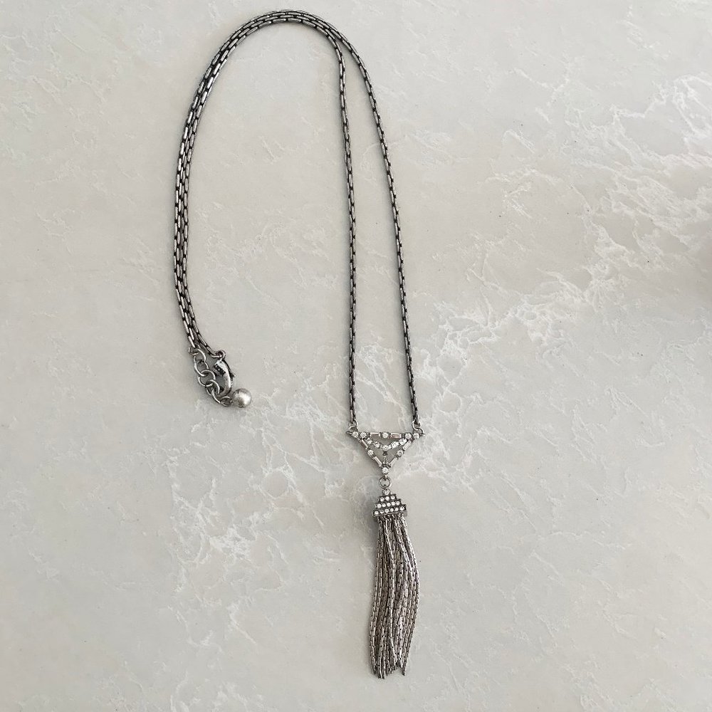 Lulu Frost Crystal Tassel Necklace